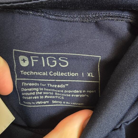 Figs Navy Blue Scrub Pants Size XL - Picture 3 of 3